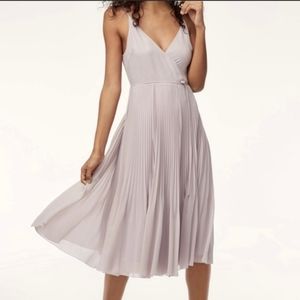 Wilfred Pleated Wrap Dress Lilac